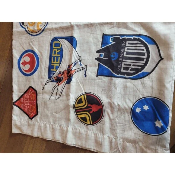 Star Wars Pillowcase Rebel Reversable Jedi Rebel Pilot Sith Millennium Falcon - Picture 5 of 7